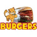 Signmission Safety Sign, 9 in Height, Vinyl, 6 in Length, Burgers, D-DC-48-Burgers D-DC-48-Burgers